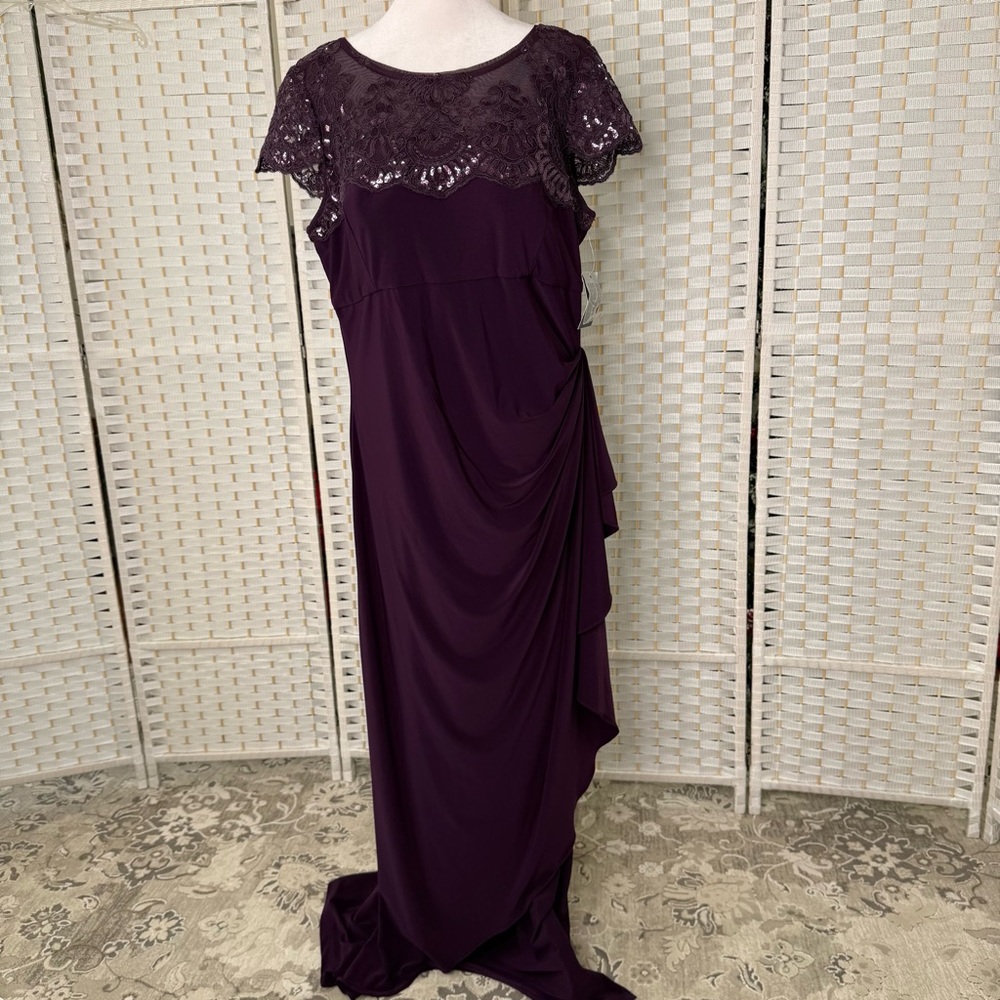 ! NWT. Alex Evenings Womens Long Length Dress - Picture 3 of 16